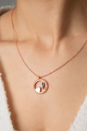 Heliophilia Silver Collar CK9145 Multicolor con Circón